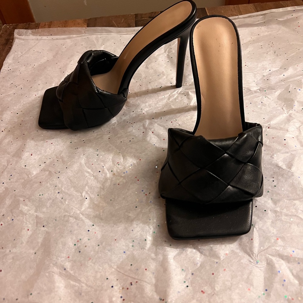Stiletto sandals, size 8, gently worn.
